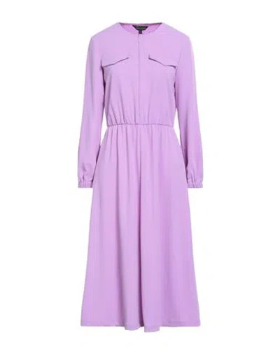 Armani Exchange Woman Midi Dress Lilac Size 2 Polyester In Purple