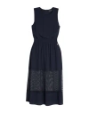 Armani Exchange Woman Midi Dress Navy Size 12 Polyester In Blue
