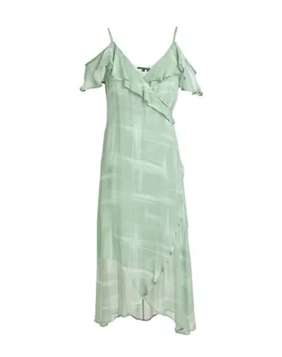 Armani Exchange Woman Midi Dress Sage Green Size 6 Viscose