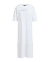 Armani Exchange Woman Midi Dress White Size L Cotton In White