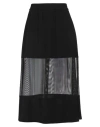 Armani Exchange Woman Midi Skirt Black Size 10 Polyester