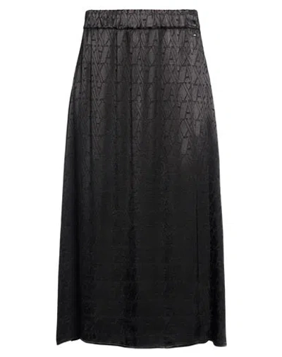 Armani Exchange Woman Midi Skirt Black Size 2 Viscose