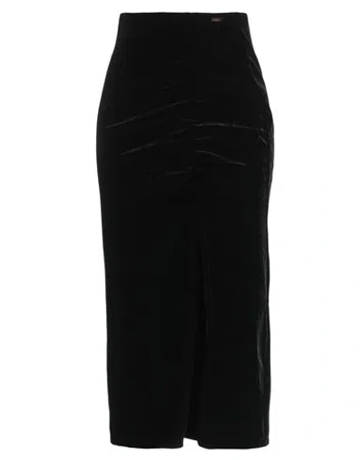 Armani Exchange Woman Midi Skirt Black Size Xl Polyester, Elastane