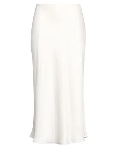 Armani Exchange Woman Midi Skirt Off White Size 0 Polyester
