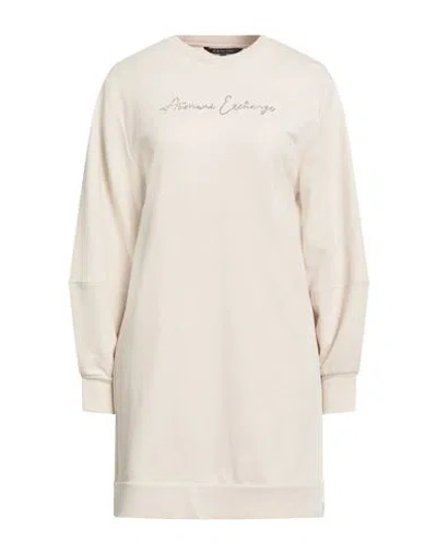 ARMANI EXCHANGE ARMANI EXCHANGE WOMAN MINI DRESS BEIGE SIZE XS COTTON, POLYESTER