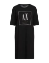 Armani Exchange Woman Mini Dress Black Size L Cotton