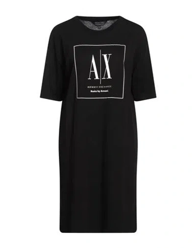 Armani Exchange Woman Mini Dress Black Size L Cotton
