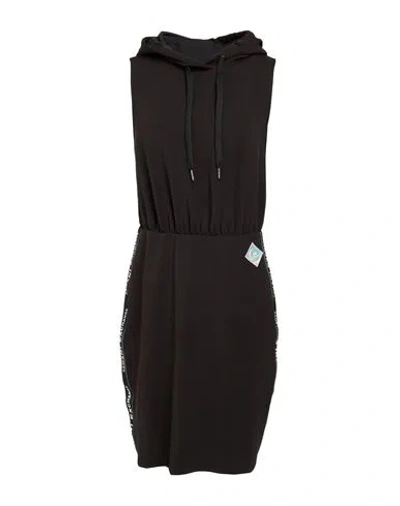 Armani Exchange Woman Mini Dress Black Size L Cotton, Modal, Elastane