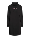 Armani Exchange Woman Mini Dress Black Size M Cotton, Polyester, Elastane In Black