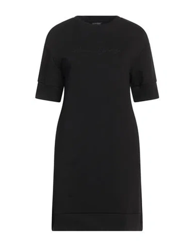 Armani Exchange Woman Mini Dress Black Size M Cotton, Polyester, Elastane In Black