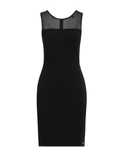 Armani Exchange Woman Mini Dress Black Size S Polyamide, Viscose, Elastane