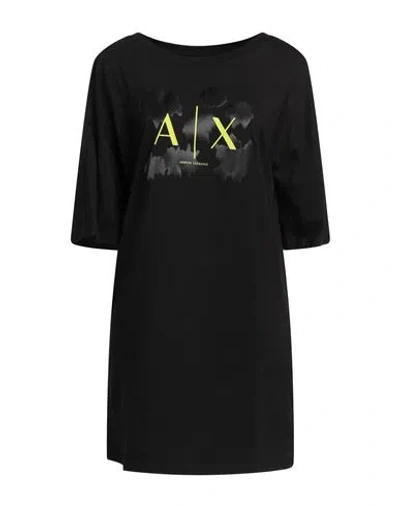 Armani Exchange Woman Mini Dress Black Size M Cotton