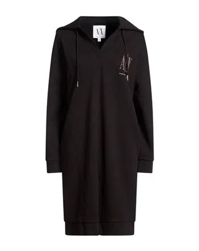 Armani Exchange Woman Mini Dress Black Size M Cotton