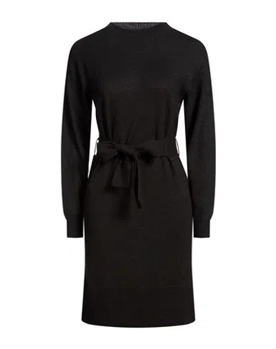 Armani Exchange Woman Mini Dress Black Size M Polyamide, Viscose, Wool, Metallic Fiber, Cashmere