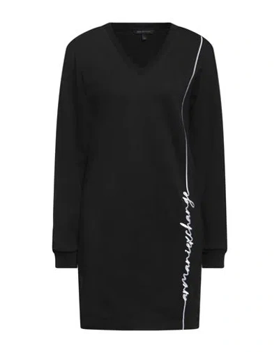 Armani Exchange Woman Mini Dress Black Size S Cotton, Polyester
