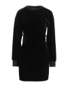 Armani Exchange Woman Mini Dress Black Size Xs Polyester, Elastane In Black