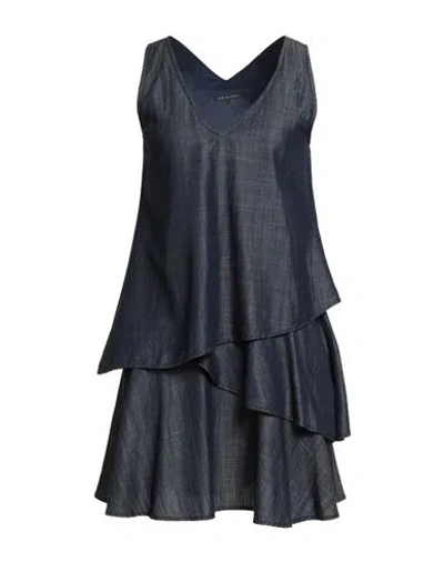 Armani Exchange Woman Mini Dress Blue Size 6 Lyocell In Orange