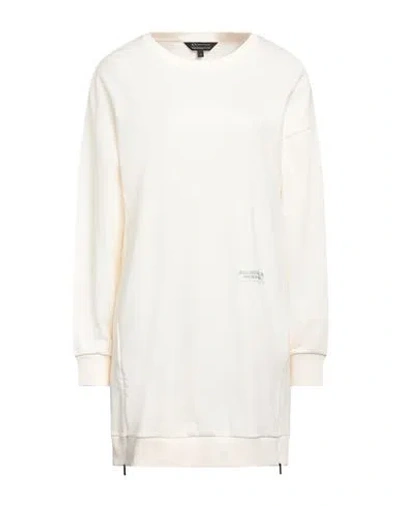Armani Exchange Woman Mini Dress Cream Size L Cotton, Polyester In White