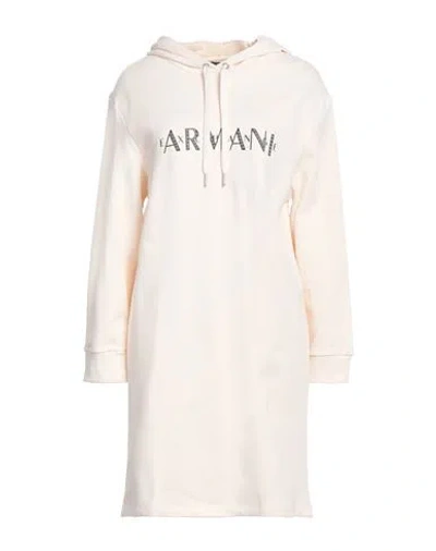 Armani Exchange Woman Mini Dress Cream Size M Cotton In White