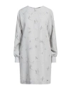 Armani Exchange Woman Mini Dress Light Yellow Size 12 Viscose In Grey