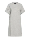 Armani Exchange Woman Mini Dress Light Grey Size Xs Cotton, Polyester, Elastane In Grey