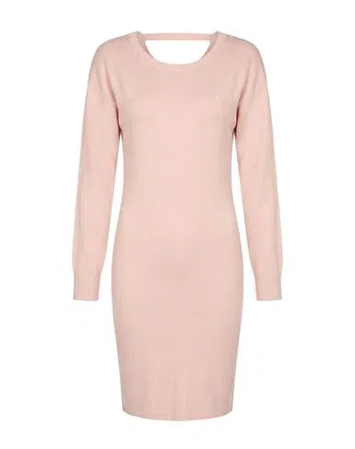 Armani Exchange Woman Mini Dress Light Pink Size Xl Acrylic, Virgin Wool
