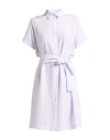 Armani Exchange Woman Mini Dress Lilac Size 12 Polyester, Viscose In White