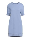 Armani Exchange Woman Mini Dress Lilac Size L Cotton, Polyester, Elastane In Purple