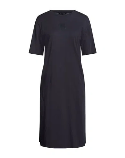 Armani Exchange Woman Mini Dress Midnight Blue Size L Cotton In Black