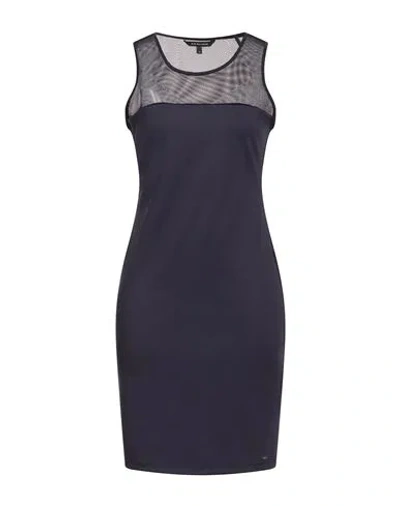 Armani Exchange Woman Mini Dress Midnight Blue Size M Polyamide, Elastane, Polyester
