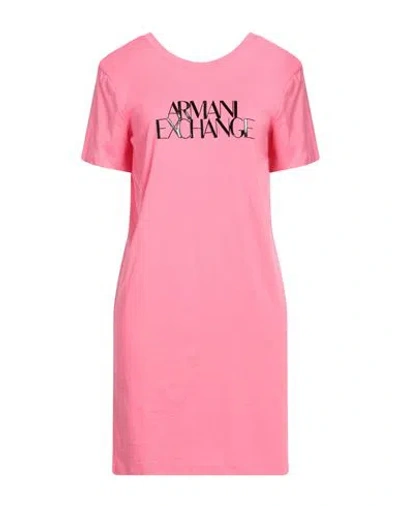 Armani Exchange Woman Mini Dress Pink Size L Cotton