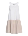 Armani Exchange Woman Mini Dress White Size 10 Cotton In White