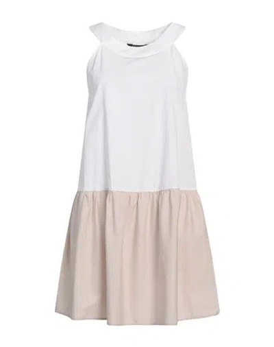 Armani Exchange Woman Mini Dress White Size 10 Cotton
