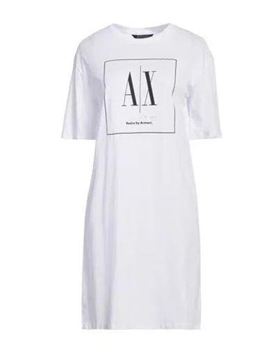Armani Exchange Woman Mini Dress White Size M Cotton