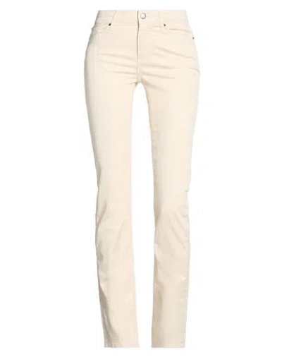 Armani Exchange Woman Pants Beige Size 28 Cotton, Elastane In Neutral