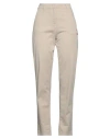 Armani Exchange Woman Pants Beige Size 6 Cotton, Elastane
