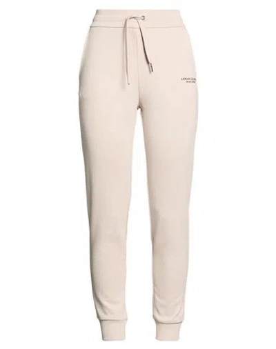 Armani Exchange Woman Pants Beige Size L Cotton, Polyester, Elastane In Neutral