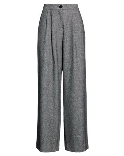 Armani Exchange Woman Pants Black Size 0 Polyester, Virgin Wool In Gray