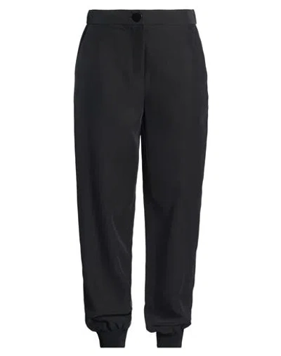 Armani Exchange Woman Pants Black Size 10 Modal, Polyester In Animal Print