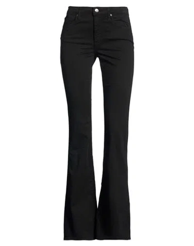 Armani Exchange Woman Pants Black Size 24 Cotton, Elastane