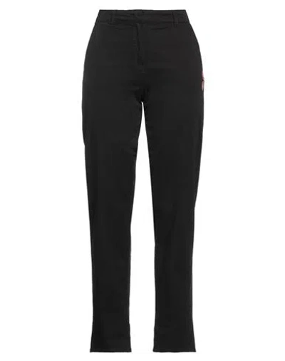 Armani Exchange Woman Pants Black Size 4 Cotton, Elastane