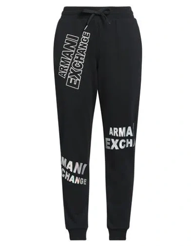 Armani Exchange Woman Pants Black Size L Cotton, Elastane