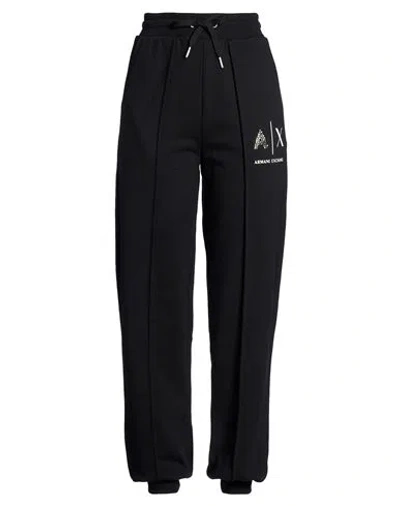 Armani Exchange Woman Pants Black Size L Cotton, Polyester