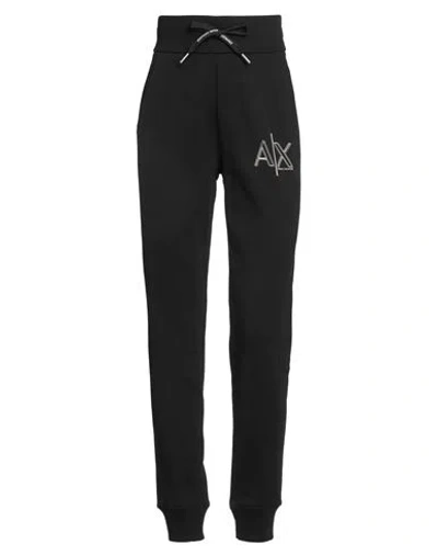 Armani Exchange Woman Pants Black Size M Cotton, Polyester, Elastane