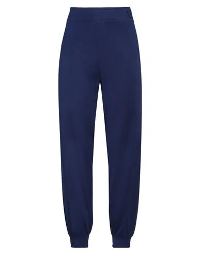 Armani Exchange Woman Pants Blue Size L Acetate, Virgin Wool, Elastane