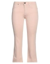 Armani Exchange Woman Pants Blush Size 30 Cotton, Elastomultiester, Elastane In Pink
