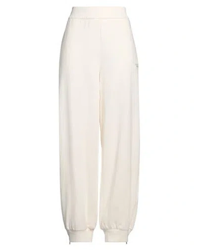 Armani Exchange Woman Pants Cream Size L Cotton, Polyester, Elastane In White