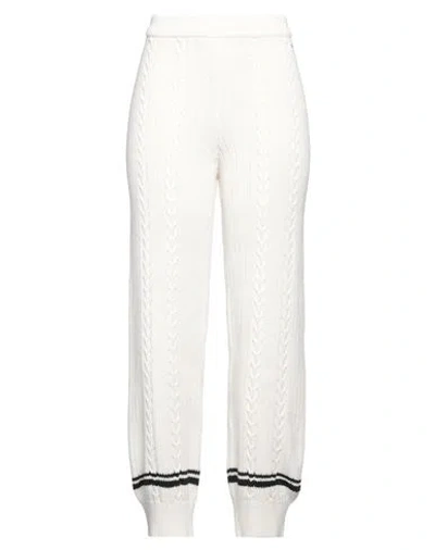 Armani Exchange Woman Pants Cream Size L Cotton, Polyester In White