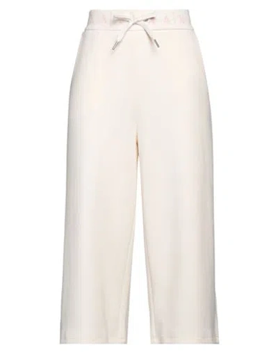 Armani Exchange Woman Pants Cream Size L Viscose, Polyester, Elastane In White