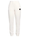 Armani Exchange Woman Pants Cream Size L Cotton, Elastane In White